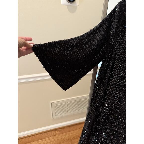 Chico’s NWT Size 3 Black Velvet Sequin Dress Retail Price $159 - Picture 6 of 10